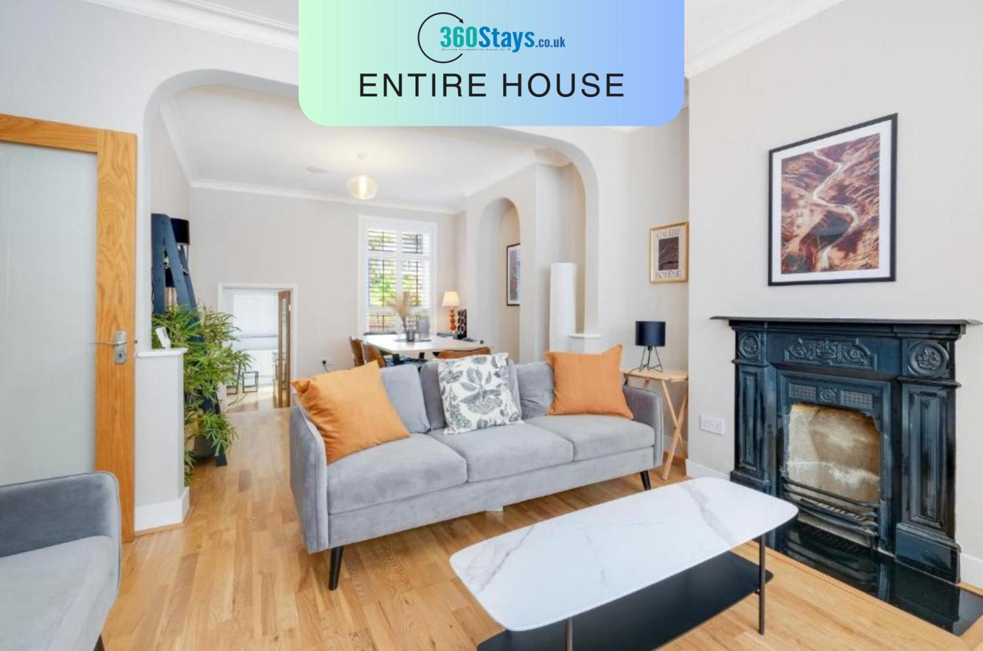 Luxury 3 Bedroom 2 Bathroom House, Fulham By 360Stays London Exterior photo